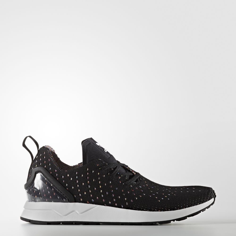 Adidas Zx Flux Adv Asymmetrical Primeknit - Originals ανδρικα - Μαυρα/Μαυρα/Ασπρα,Μέγεθος: EU 36 – 5